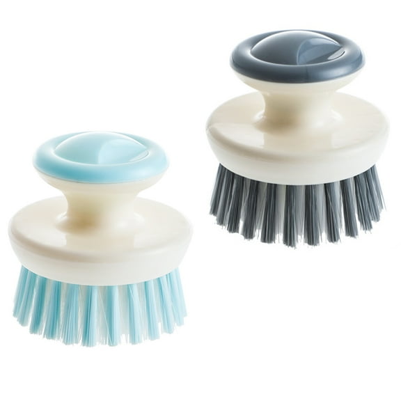 MUSEYA 2Pcs Plastic Dish Brush for Kitchen Durable Cleaning Scrubber with Oil Free Bristles