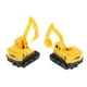 thumbnail image 4 of Juego de 8 vehículos de ingeniería de juguete para niños con mecanismo de retroceso: cargadora, montacargas, grúa, apisonadora, coche perforador y camión volquete. Amarillo, 4 of 7
