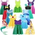 thumbnail image 2 of Disney-vestido de las sirenas de Frozen para niñas, disfraz de princesa Elsa y Anna, Mickey y bella, ropa informal de verano, 2023 Fivean unisex, 2 of 2