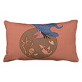 thumbnail image 1 of RYLABLUE Vintage Abstract Funny Sketch Pattern Halloween Witch Skull Polyester 20 x 30 Inch Rectangle Throw Pillow Covers With Hidden Zipper Home Sofa Cushion Decorative Pillowcases, 1 of 1