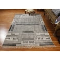 thumbnail image 3 of Casavani Handmade Pure Cotton Rug Gray Living Room Dhurrie Nursery Décor Kilm 6x9 feet, 3 of 5