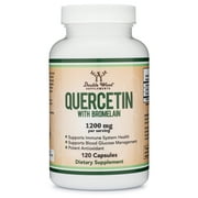 Quercetin 1000mg with Bromelain 200mg, 120 Capsules - 2 Month Supply (Powerful AMPK Metabolic Activator) Comprehensive Immune System Support by Double Wood Supplements