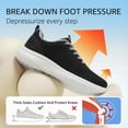 thumbnail image 3 of TEAHOO X STQ Wide Toe Box Walking Shoes Women Extra Wide Width Tennis Sneakers Comfortable Mesh Arch Support Running Athletic Shoe for Orthopedic Plantar Fasciitis Diabetic Bunions Black White 6.5, 3 of 7