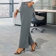 thumbnail image 4 of Women's High Waisted Wide Leg Pants Casual Elastic Back Pants With Buttons And Pleated Front, 4 of 6
