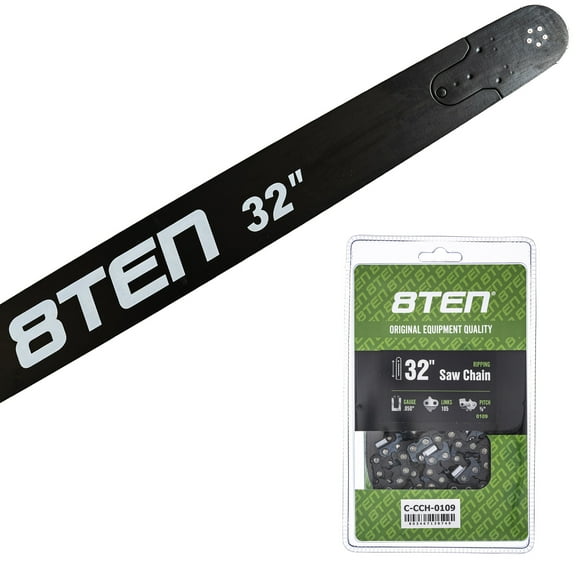 8TEN 32" Chainsaw Bar & Chain .050 3/8 105DL for Husqvarna Echo MK1010295