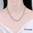 thumbnail image 3 of 0.1-0.3 Carat Moissanite Tennis Necklace for Women Moissanite Chain Mens Moissanite Necklace for Men 925 Sterling Silver Diamond Tennis Necklaces Diamond Tennis Chain for Men, 3 of 6