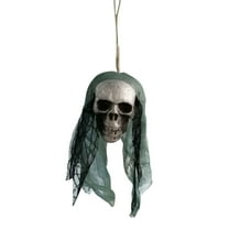 Nmdmisc Halloween Skull Hanging Decor Human Skull Head-Bone Pirates Corpse Skull Ghost Haunted House Bar Home Garden Decoration