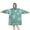 Turquoise Christmas Snowflake, variant on Wearable Oversized Blanket,White Christmas Folk Pattern Wearable Blanket Hoodie for Adults,Cozy Hooded Blankets with Super Pockets,Super Warm Fuzzy Pullover for Women & Men