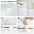 thumbnail image 5 of No Hook Shower Curtain, Slate Blue Wooden Shower Curtains for Bathroom with See Through Top Window, Farmhouse Brown Vintage Distressed Waterproof & Washable Bath Curtain Narrow 54"x78", 5 of 9