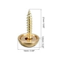 thumbnail image 2 of Uxcell 4Pack 15mm Decorative Screws with Caps Mirror Screws for Mirrors Tables Gold, 2 of 6