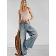 thumbnail image 4 of Jeans Wide Leg Denim Pants Vintage 'S Y2K Street Fashion Boyfriend Straight Denim Pants Blue-Black XL, 4 of 7