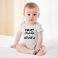 thumbnail image 2 of I Love My Grandma & Grandpa Baby Bodysuit Adorable Romper Clothing Funny Cute Infant Outfit White-style-1 3months, 2 of 7