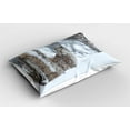 thumbnail image 2 of Ambesonne Animal Pillow Sham 2 Pack, European Lynx Wilderness, 26"x20", Pale Brown White, 2 of 3