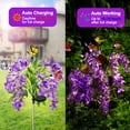 thumbnail image 7 of 2 Pack Solar Garden Lights, Each 4 Wisteria Flowers and 3 Butterfly lED Lights,Swaying With The Wind,Solar Outdoor Lights,Courtyard Channel Decoration, 7 of 7