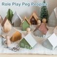 thumbnail image 5 of Uxcell 2.56" Height Wooden Pegs Dolls, 52Pcs Wood Pegs People Dolls, 5 of 6