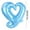 Light Blue, variant on HongHeng 4Pcs Heart Foil Balloons, 18inch Color Romantic Heart Mylar Balloons for Baby Shower Wedding Decorations Valentine's Day Balloons Party Decorations