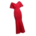 thumbnail image 1 of Vestido largo de con cuello en V de manga corta sin respaldo formal vestido de L rojo Soledad maxi vestido de gala, 1 of 10