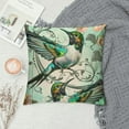 thumbnail image 2 of ONETECH Square Throw Pillow Covers Hummingbird Teal Birds Musical Note Design Pillow Cases Decorative for Home Bedroom Sofa Pillowcases, 2 of 5