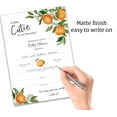 thumbnail image 2 of A Little Cutie is on the Way Invitation — Pack of 25 — Gender Neutral Orange Baby Shower Invitations, Citrus Baby Shower Theme, 5”x7” Invites for Couples Coed Shower, Blank fill-in Invites I350-INV1, 2 of 4