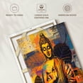 thumbnail image 6 of Elephant Stock Lotus Form Sitting Buddha Wall Art - Vertical Canvas Wall Art - Living Room Wall Decor - People Canvas - Orange And Blue Decor - 8" x 12", 6 of 8