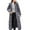 Grey, variant on Lisingtool Winter Coats for Women's Solid Color Long Hooded Lace up Cotton Jacket Pocket Long Sleeve Coat Womens Coats Black