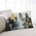 thumbnail image 2 of Abstract City Throw Pillow Cover 20 x 36 Inch Decorative Pillow Cover Retro Chic Abstract Building Oil Painting Lumbar Pillowcase Seasonal Rectangle Cushion Case for Couch Sofa Bed Living Room, 2 of 7