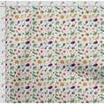 thumbnail image 4 of Soimoi Veggies Printed, Cotton Satin Spandex, Sewing Fabric by The Yard 54 Inch Wide, Decorative Fabric for Dresses and Home Accents, White, 4 of 5