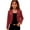 Red, variant on Girls Sequin Jacket Open Front Cropped Bolero Shrugs for Dance Dresses Sparkly Cardigan Lightweight Dress Coat