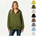 thumbnail image 2 of Women’s Hooded Button Down Knit Cardigan, Long Sleeve Knit Outerwear Sizes S-3XL, 2 of 4