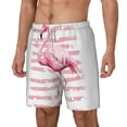 thumbnail image 2 of Balery Flamingo Mens Swim Trunks Swim Shorts for Men Quick Dry Inseam Beach Shorts with Compression Liner Pocket-Medium, 2 of 9