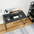 thumbnail image 4 of Homycasa Black Spacious Work Surface Modern Industrial Computer Desk, 4 of 7