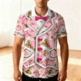 thumbnail image 1 of TaTaai Unisex Hawaiian Shirt, Short Sleeve Button Down Lapel Collar, Funny Printed, Breathable Lightweight, Ideal for Valentine's Day Summer Beach Casual Wear Gift, 1 of 8
