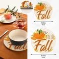 thumbnail image 3 of GZHJMY 2PCS Fall Pumpkin Trivets Pot Holders Set and Placemats Set, Hot Pads, Table Mats for Cooking and Baking, Cotton Braided Hot Pads, 7.09"+9.45", 3 of 7