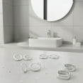 thumbnail image 4 of 4 Pairs Silver Plated Huggie Hoop Earrings Set for Women – Hypoallergenic Lightweight Small Hoop Earrings Jewelry Gift for Womens, 4 of 5