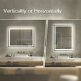 thumbnail image 3 of Brio Lighting GlareGuard 24x32" Rectangular Anti-Fog Dimmable Backlit LED Bathroom Vanity Mirror - Clear, 3 of 8