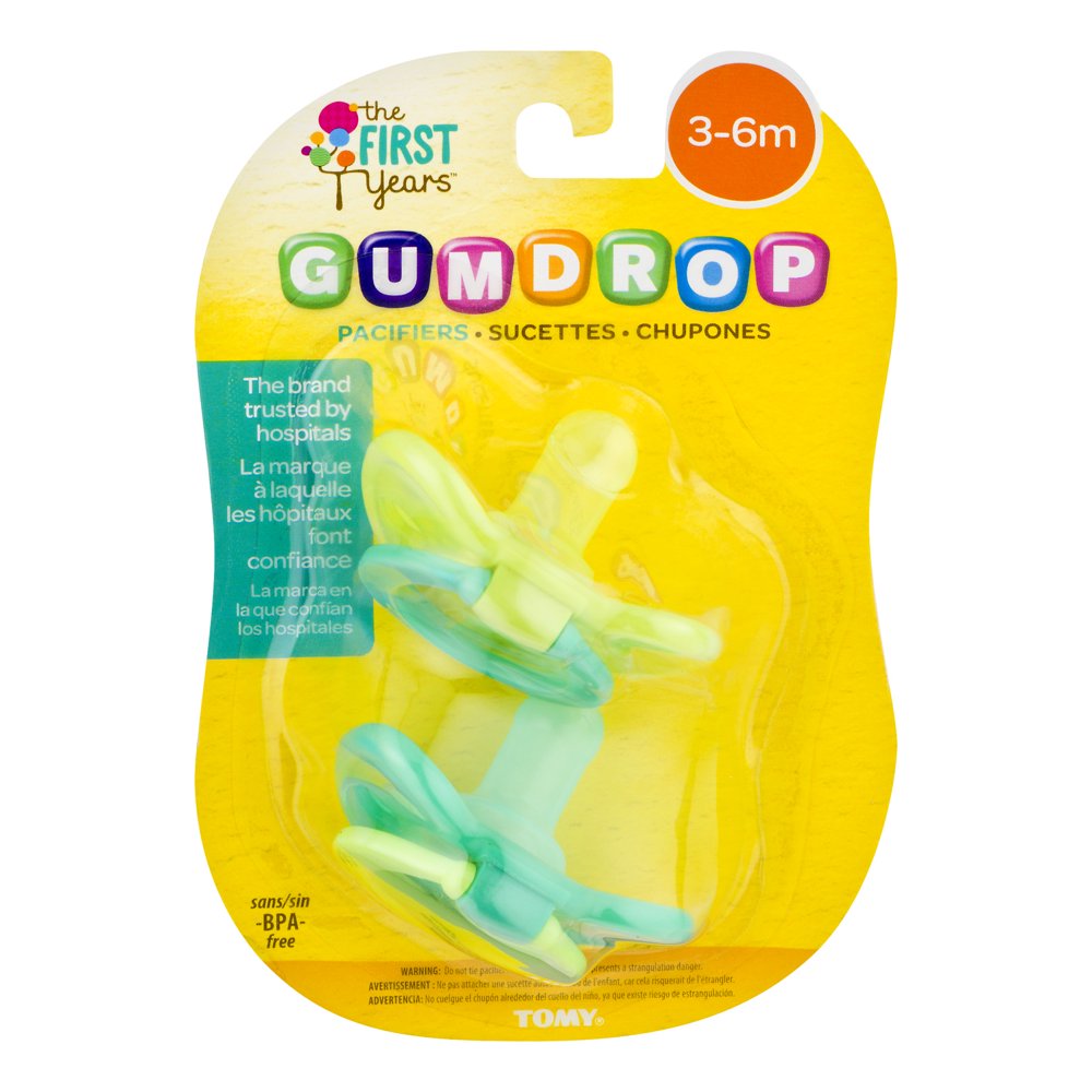 The First Years Gumdrop Pacifier Infant Pacifier 36m 2 Pk Walmart