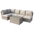 thumbnail image 4 of Living Source International 6-Piece Sectional Set with Cushions in Gray Finish, 4 of 5