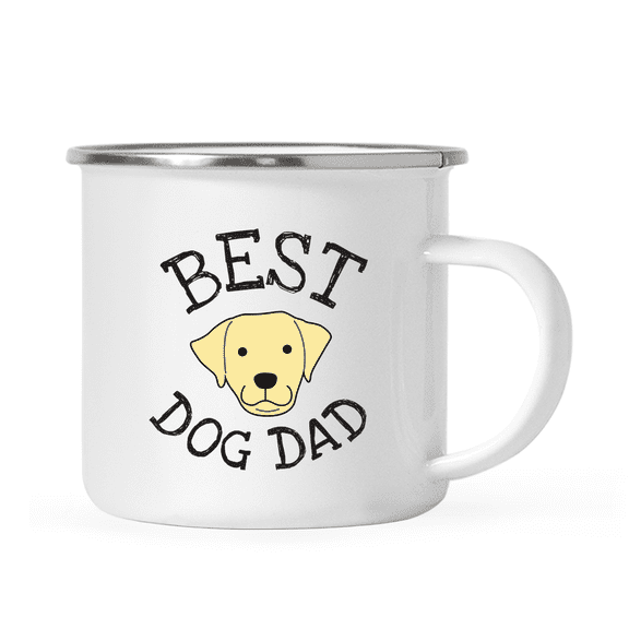 Koyal Wholesale Best Dog Dad Stainless Steel Campfire Coffee Tea Mug, Golden Retriever, Dog Graphic, 1-Pack