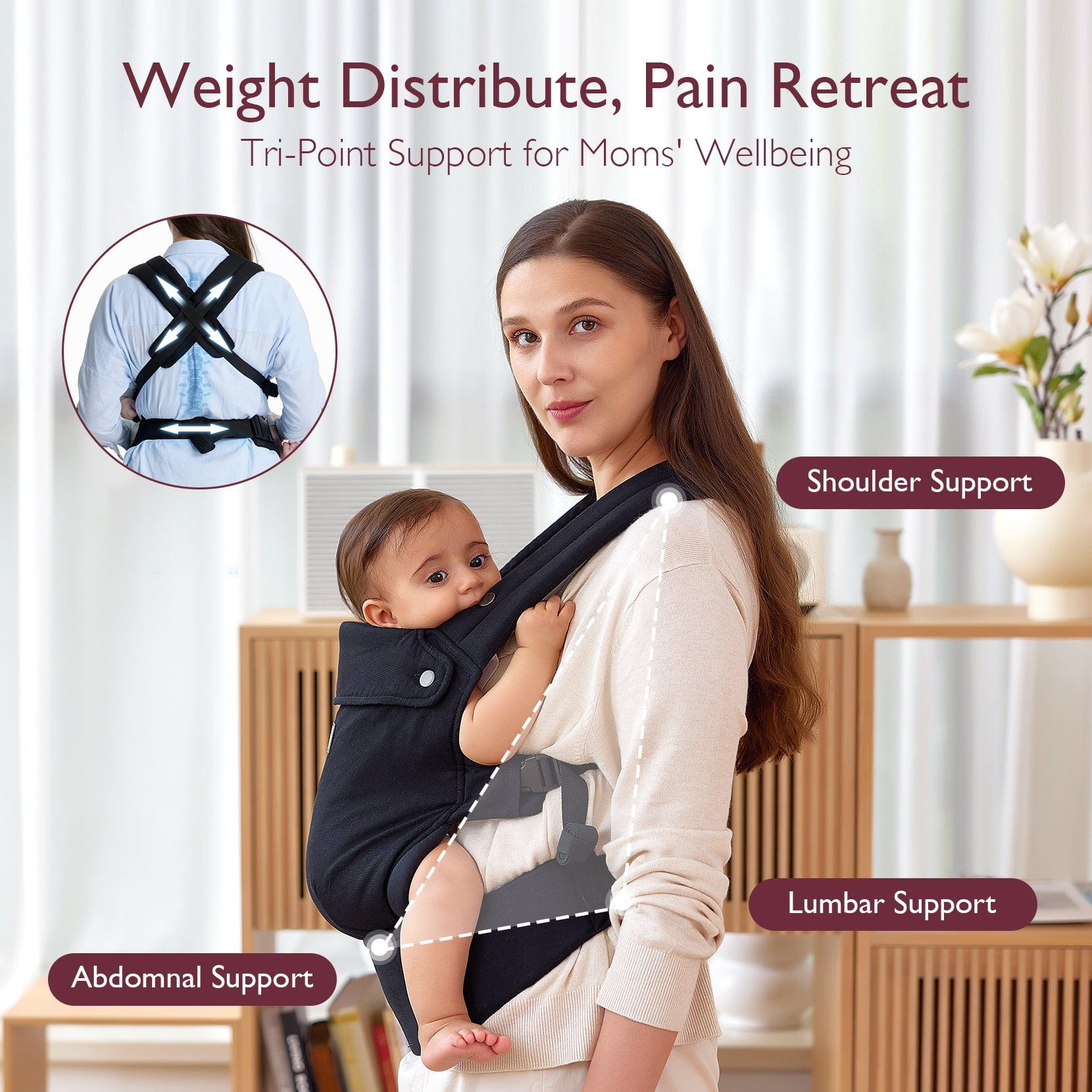 Momcozy Baby Carrier Newborn to Toddler - Black
