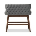 thumbnail image 4 of Baxton Studio Gradisca Modern and Contemporary Grey Fabric Button-tufted Upholstered Bar Bench Banquette, 4 of 6
