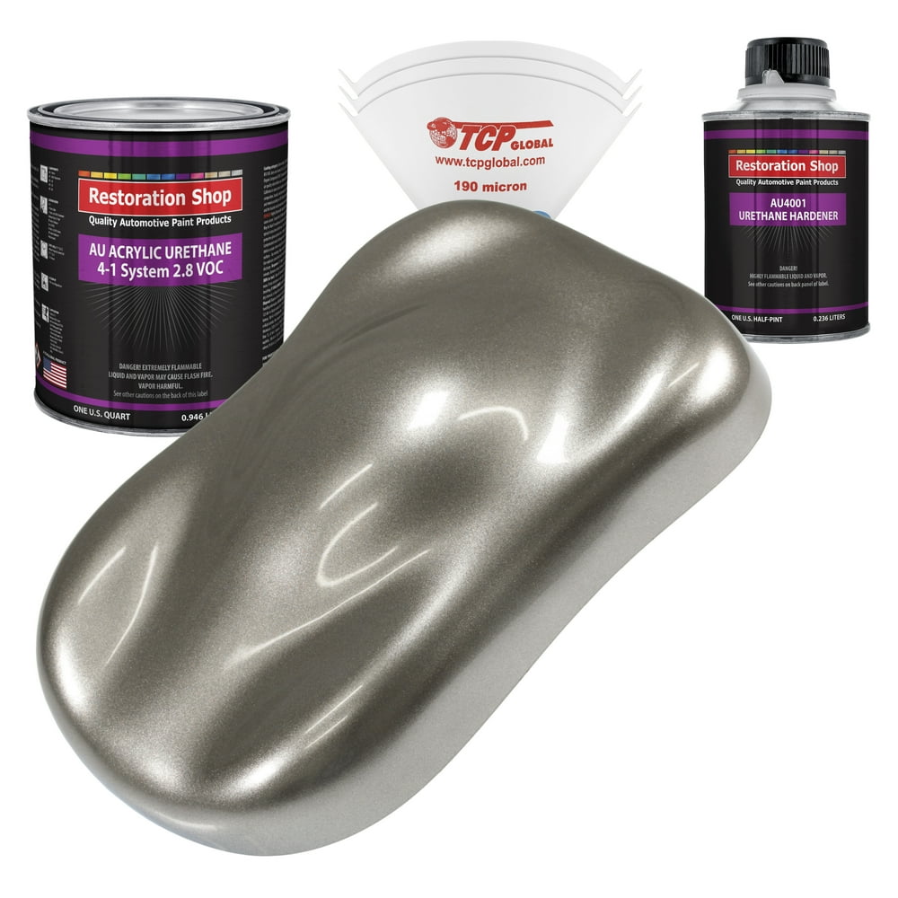 Restoration Shop Firemist Pewter Silver Acrylic Urethane Auto Paint Complete Quart Paint Kit