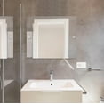 thumbnail image 2 of Frameless Landscape Rectangular Tilt Mirror with Beveled Edge in Antique Bronze, 2 of 3