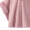 thumbnail image 4 of Ecqkame Womens Sherpa Cape Shawl Faux Fur Collar Tie Front Fleece Lined Warm Poncho Winter Warm Soft Dressy Outerwear Pink Free Size, 4 of 8