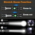 thumbnail image 2 of 20000 Lumens Mini Compact LED Flashlight, Ultra Bright Tactical Zoomable Flashlight, Waterproof EDC Pocket Flashlight Bar Torch for Hiking Camping Outdoor Emergency, Black, 2 of 8