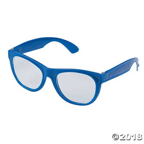 Blue Clear Lens Glasses 12 Pc.