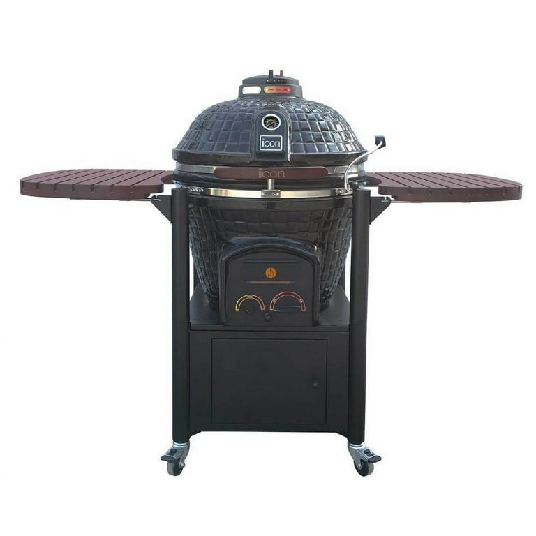 Kamado Grill on Cabinet Cart in Black Finish Walmart