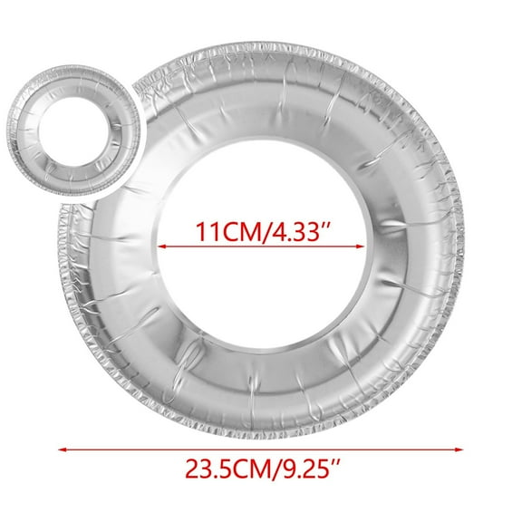 WNFJR 10 Pack Burner Covers for Electric Stove - Disposable Aluminum Stove Burner Liners, Round Foil Burner Bibs to Keep Electric Range Clean from Oil and Food Spills