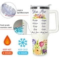 thumbnail image 3 of Christian Gifts for Women Stainless Steel Travel Mug with Handle and Straw 40Oz - Inspirational Spiritual Catholic Gifts for Women -Birthday Gifts for Mom, Grandma, Sister, Friend, Coworker, 3 of 6