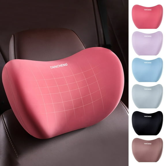 Fwttom Cervical Neck Pillow, Super Soft Car Headrest Pillow Foam Neck Pillow Airplane Car with Breathable Removable Cover Ergonomic Design, Travel Pillow for Neck/Back Pain Relief