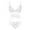 White, variant on TSADFHJI Lace Lingerie Women Sexy Lingerie Corset Lace Bandage Push up Top Bra and Pants Underwear Set S Red